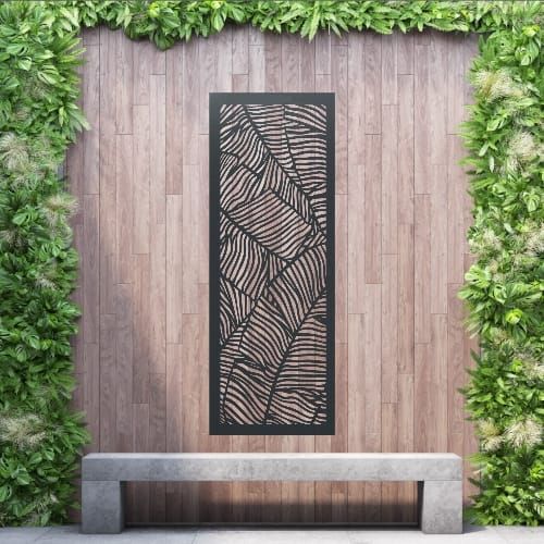 Aluminium Privacy Screen Willow - Free Standing - 1800mm x 600mm Black