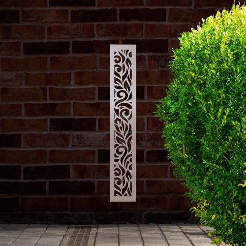 Steel Privacy Screen Botanical - Free Standing - 1800mm x 300mm Stainless Steel