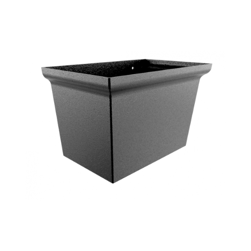 Cast Aluminium Round Centurian Large Hopper - 63mm PPC Finish Black