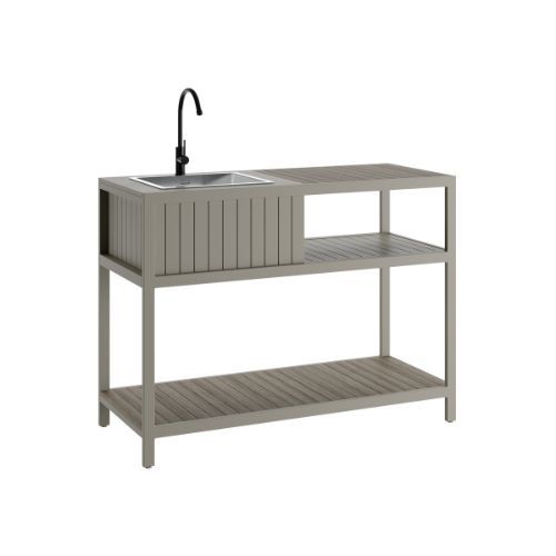 Ecoscape Outdoor Kitchen Sink Unit - 950mm x 1270mm x 530mm Taupe