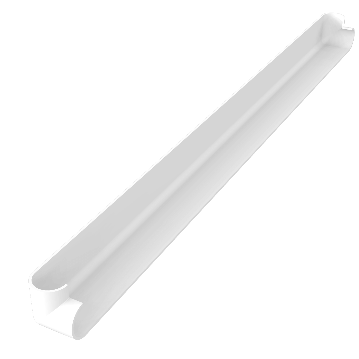 Bullnose Fascia Double Ended External Corner - 600mm x 40mm White