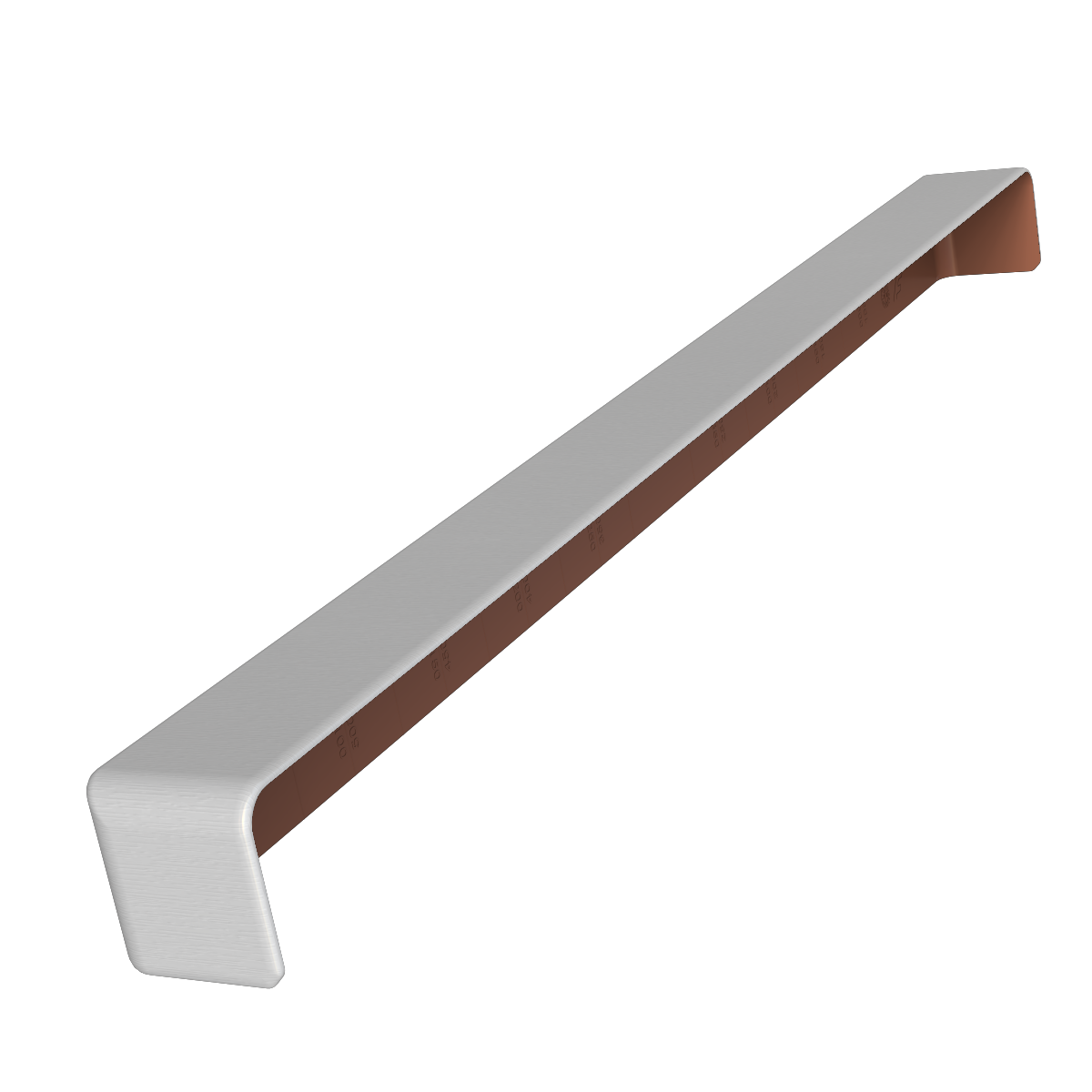 Fascia Double Ended Corner Trim - 600mm White Woodgrain