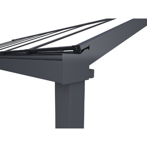 Contemporary Alfresco Aluminium Pergola / Veranda - 24000mm x 1000mm Rectangle - Grey