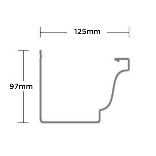 Zinc Ogee Gutter - 125mm x 2.4mtr Length