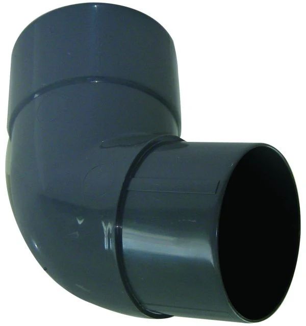 FloPlast Deepflow/ Hi-Cap Downpipe Offset Bend - 92.5 Degree x 80mm Grey