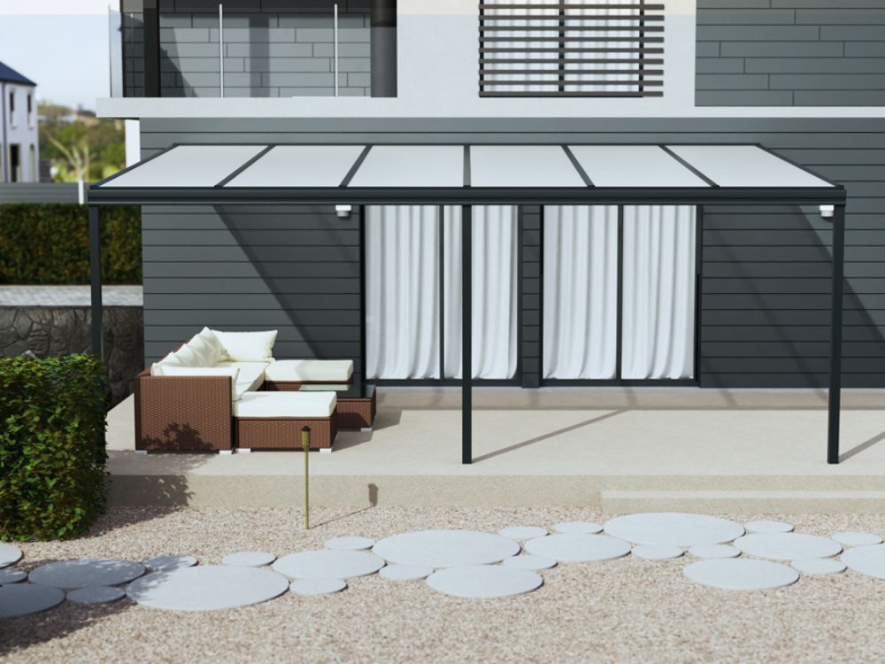 Simplicity 16 Aluminium Pergola / Veranda - 11000mm x 3000mm Rectangular - Black