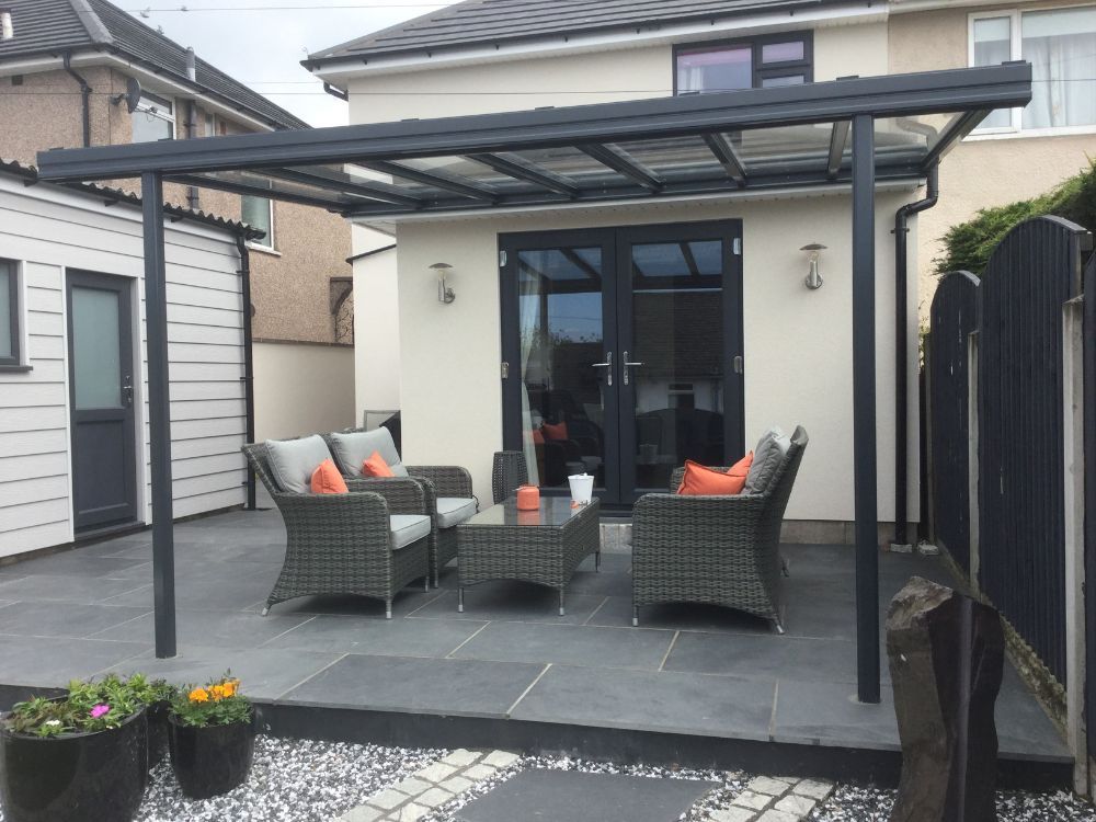 Simplicity 6 Aluminium Pergola / Veranda - 5000mm x 2000mm Rectangular - Black