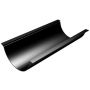 Aluminium Beaded Half Round Gutter - 114mm x 3mtr PPC Finish Black