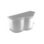 Cast Aluminium Round Gemina Hopper - 63mm PPC Finish