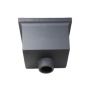 Cast Iron Rectangular Standard Hopper Head Plain Outlet - 255mm for 100mm Downpipe Grey Primer