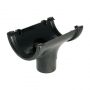 FloPlast Half Round Gutter Running Outlet - 112mm Cast Iron Effect