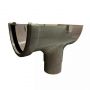 FloPlast Deepflow/ Hi-Cap Gutter Stopend Outlet - 115mm x 75mm Grey