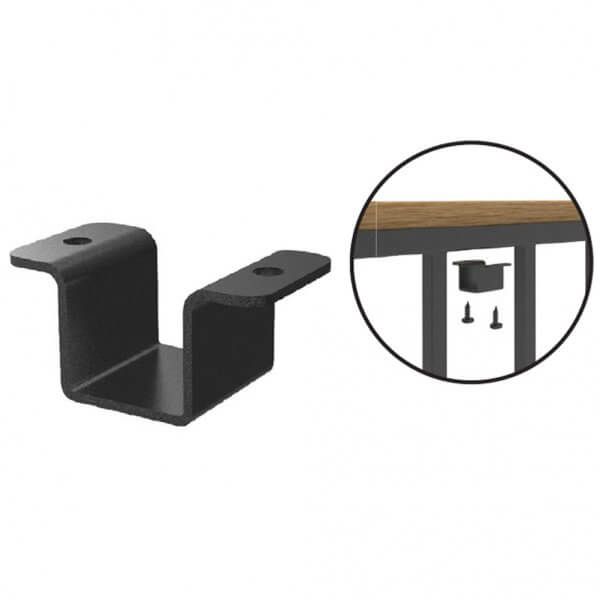 Fortitude Cap Rail Clip For Wooden Handrail - 25mm Black - Pack of 4