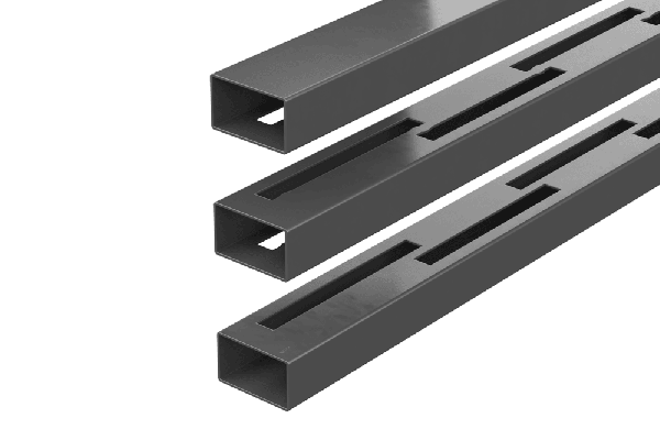Durapost Vento Vertical Composite Fencing Rail - Over 900mm Grey - Pack of 3