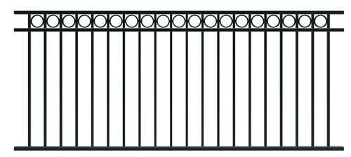 Steel Fortitude Fixed Railing Panel Circles - 2370mm x 1016mm