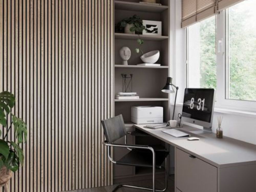 Slat Wall Panels Inside A Home Extension